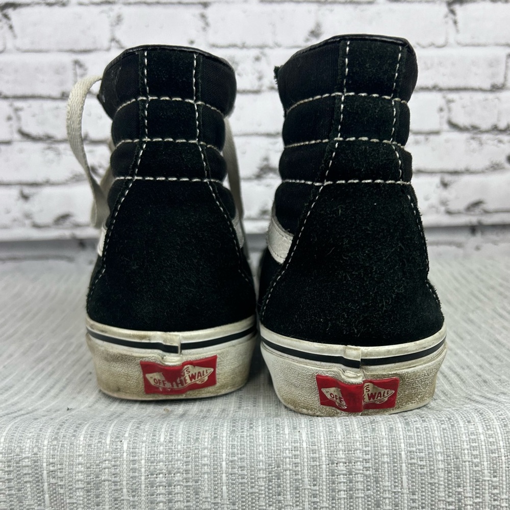Vans | black sk8 high top skate shoes sneakers size 8.5 - Picture 4 of 8